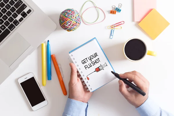 Notebook with inscription on cover — Stock Photo, Image