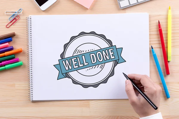 WELL DONE! text — Stock Photo, Image