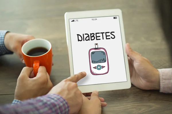 Texto de diabetes en pantalla —  Fotos de Stock