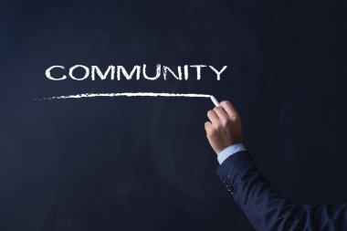 işadamı tahtaya yazma