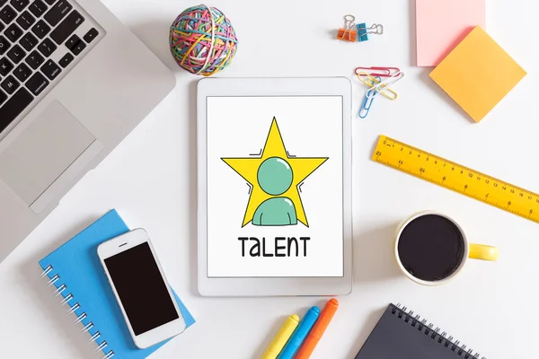 Talent text on screen — Stock Photo, Image