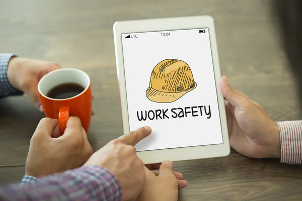 Tekst bezpieczeństwa pracy — Zdjęcie stockowe