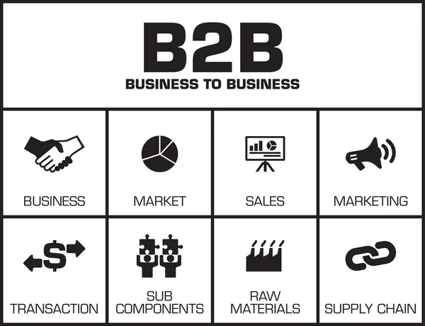 Grafico da business a business B2B — Foto Stock