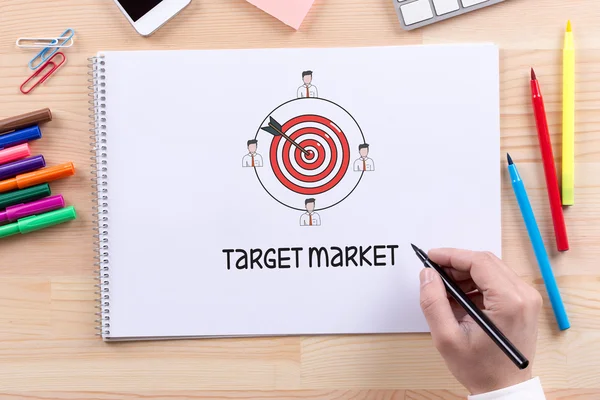 Target markt concept — Stockfoto
