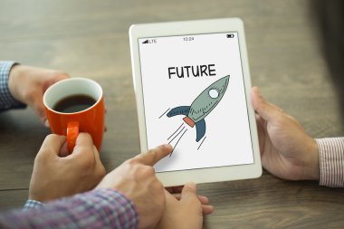 Dijital tablet ekran üzerinde yazıt