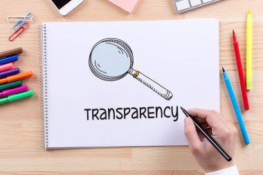 Kağıt üzerinde saydam metin