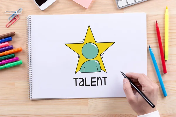 Talent text on paper — Stock Photo, Image