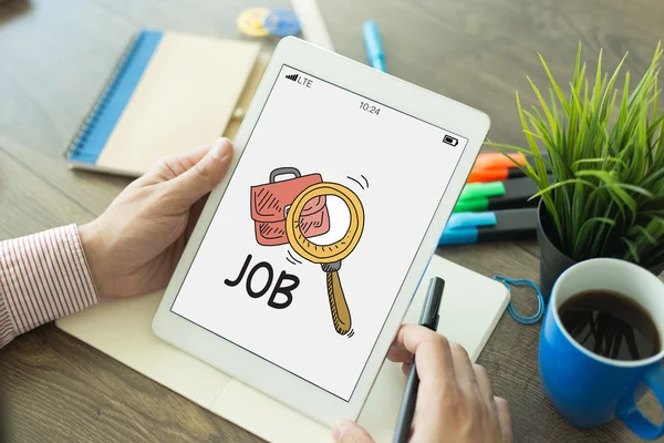 Man using tablet — Stock Photo, Image