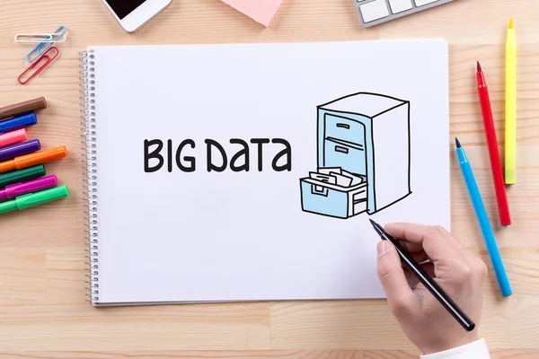 Big Data Text auf Papier. — Stockfoto