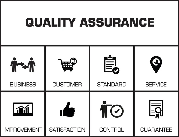 Quality Assurance. Chart — Stock Vector