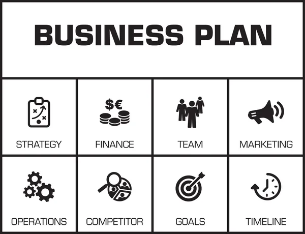 Business Plan. Chart — Stock Vector