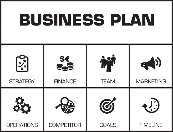 Affärsplan. Diagram — Stock vektor