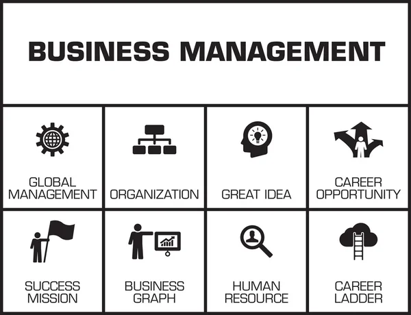 Бізнес менеджменту діаграми — стоковий вектор