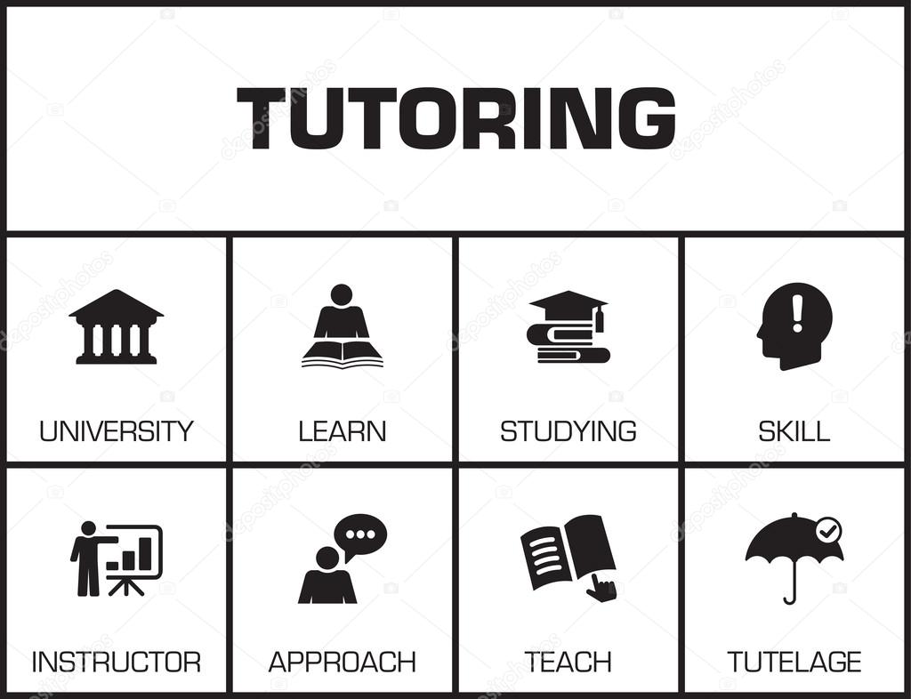 Tutoring. Chart with keywords