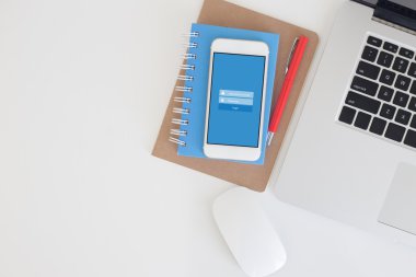 oturum açma ekran konsepti 