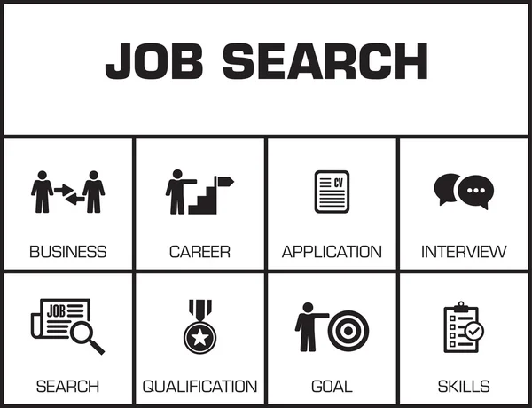 Sök jobb. Diagram — Stock vektor