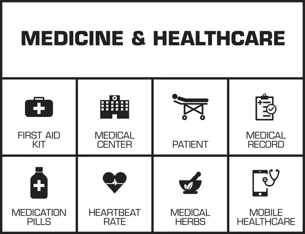 Medizin und Gesundheitswesen — Stockvektor