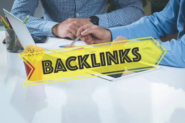 Backlinks conceito de negócio — Fotografia de Stock