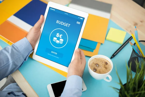 BUDGET CONCEPT   on screen — Stock Photo, Image