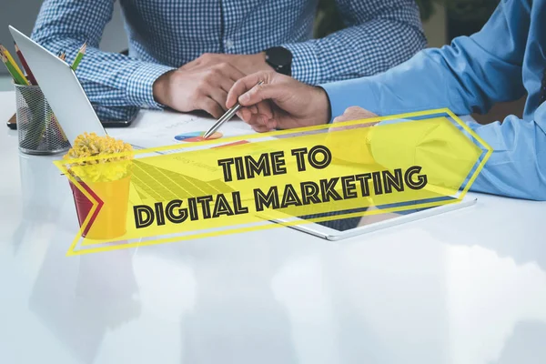 Tijd om digitale Marketing — Stockfoto