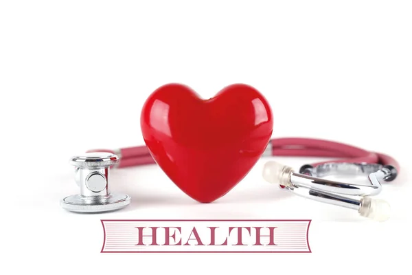 Stethoscope and red heart — Stock Image Stethoscope and red heart Royalty Free Stock Images