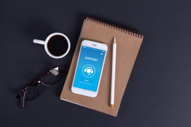 Destek kavram ekranda 