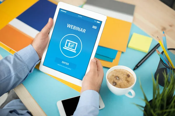 CONCEPTO WEBINAR en pantalla —  Fotos de Stock