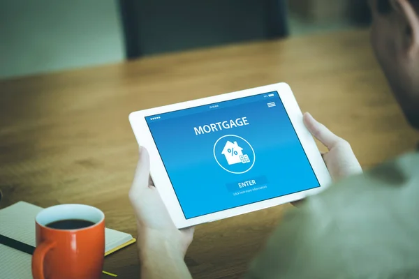 MORTGAGE CONCEPT ON SCREEN — Stock Photo, Image