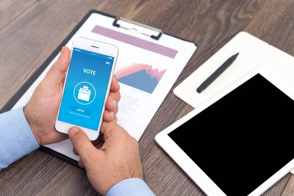 CONCETTO DI VOTO SULLO SCREEN — Foto Stock