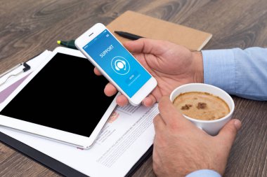 Destek kavram ekranda 