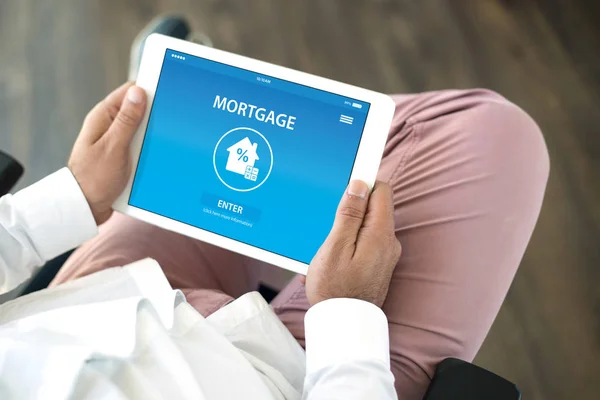 MORTGAGE CONCEPT ON SCREEN — Stock Photo, Image