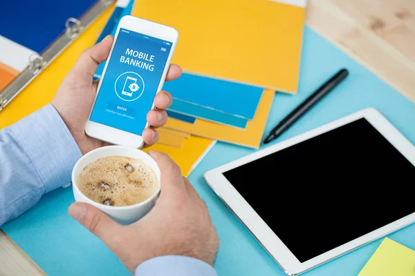 Concetto di mobile banking — Foto Stock