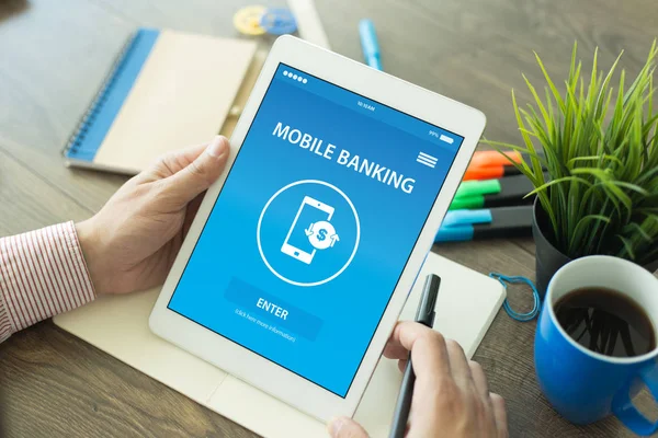 Koncepcja bankowości mobilnej — Zdjęcie stockowe