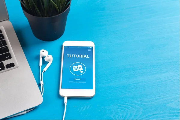 画面上のチュートリアルのコンセプト — ストック写真