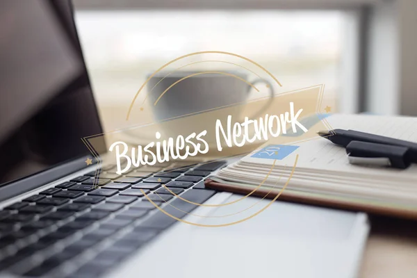 Business-Netzwerk-Text — Stockfoto