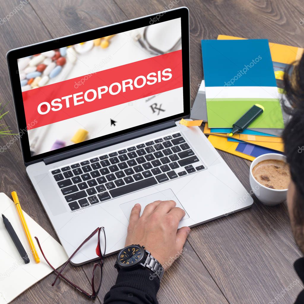 OSTEOPOROSIS CONCEPT ON LAPTOP