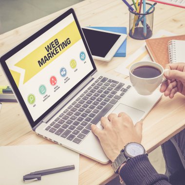 Web simgeleri ekranda