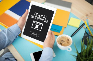 Çevrimiçi alışveriş kavramı 