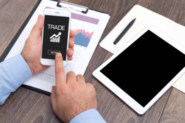 Ticaret kavram ekranda 