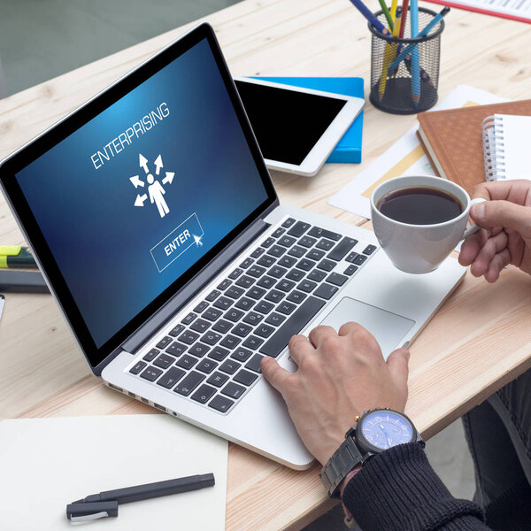 ENTERPRISING  concept  on screen 