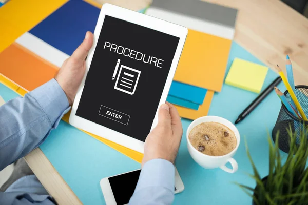 PROCEDURE concept  on screen — Stock Photo, Image