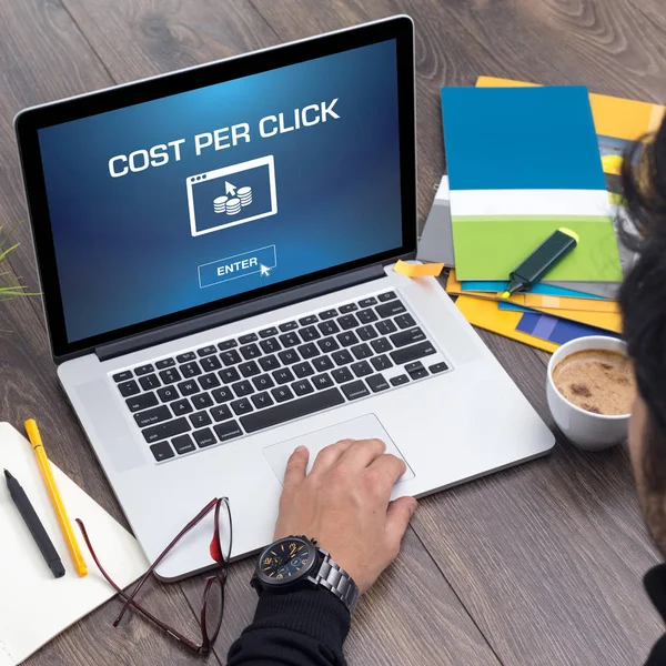 Costo per click concept — Foto Stock