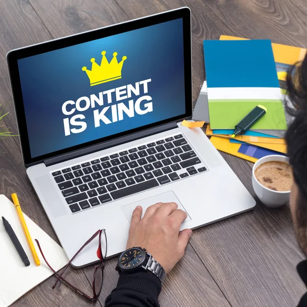 CONTENUTO È KING Concept — Foto Stock