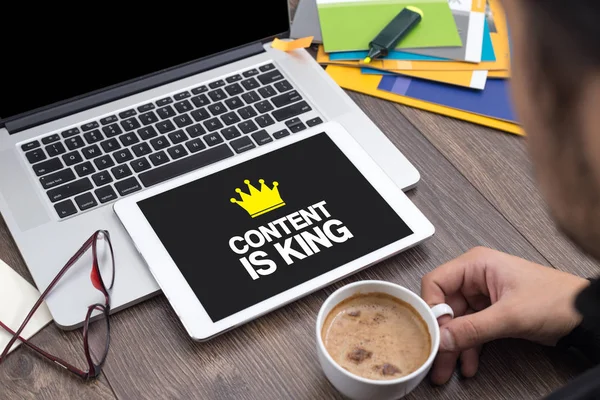 CONTENUTO È KING Concept — Foto Stock