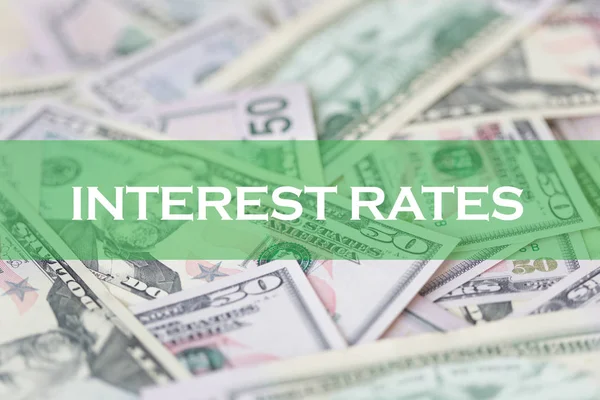 FINANCE CONCEPT: INTEREST RATES — Stock Photo, Image