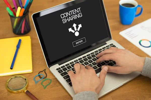 CONTENT SHARING CONCEPT — Stock Photo, Image