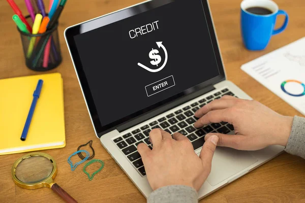 CREDIT CONCEPT on screen — Stock Photo, Image