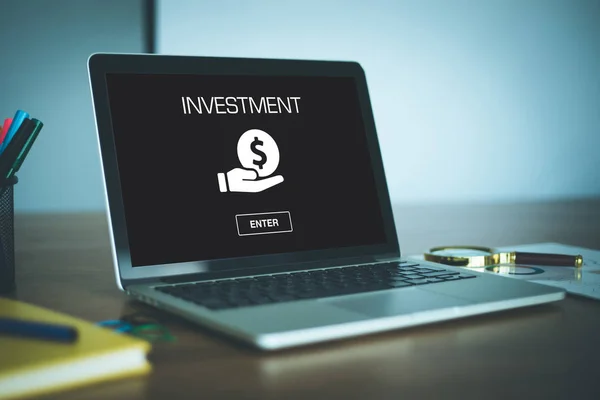 Investeringar koncept på skärmen — Stockfoto