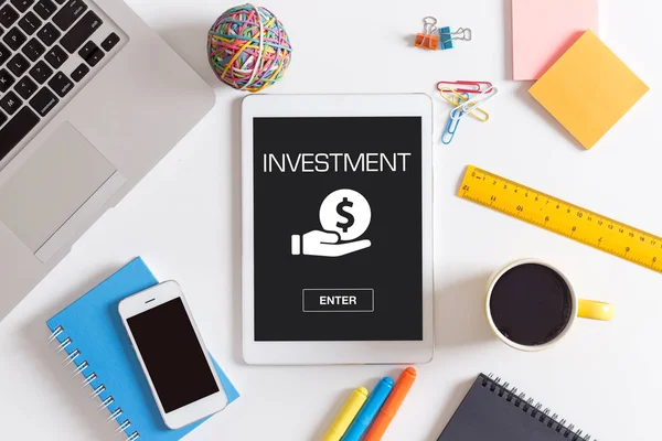 INVESTMENT CONCEPT on screen — Stock Photo, Image