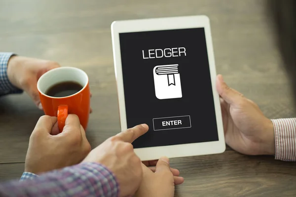 LEDGER CONCEPT sullo schermo — Foto Stock